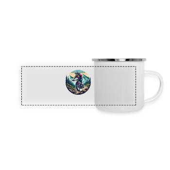 Mountain Biker - Panoramic Camper Mug - white - Front