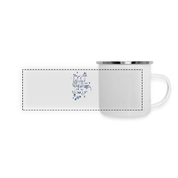 Sparks Fly Freedom Rings Independence Day - Panorama Emaille-Tasse - Weiß - Vorne