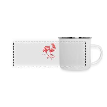 Peter - Panorama Emaille-Tasse - Weiß - Vorne