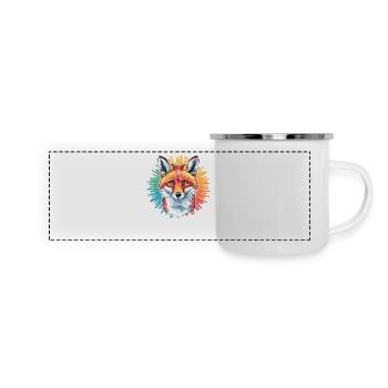 Renard - Illustration - Mug panoramique émaillé - blanc - Devant