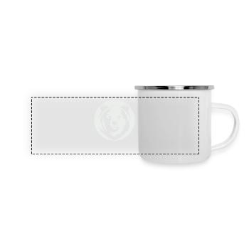 bär - Panorama Emaille-Tasse - Weiß - Vorne