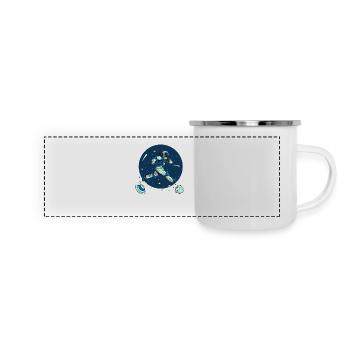 Cosmonaut Runner - Panoramic Camper Mug - white - Front