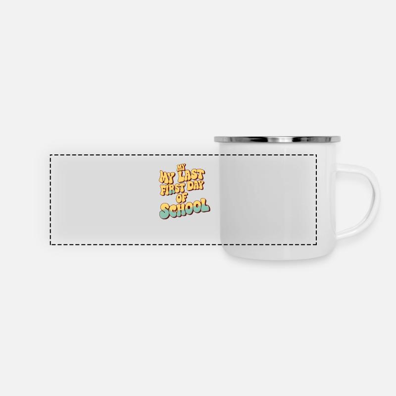 Retour à l’école - Mug panoramique émaillé - blanc