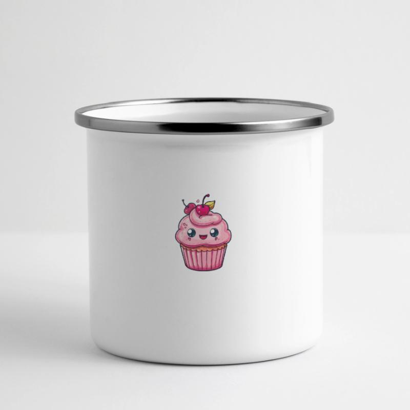 Conception de cupcake mignon Mug panoramique émaillé
