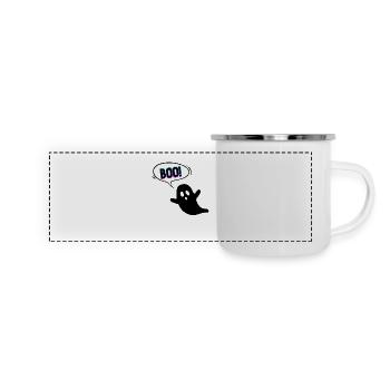BOO - Panorama Emaille-Tasse - Weiß - Vorne