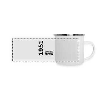 1951 Limitierte Auflage - Panorama Emaille-Tasse - Weiß - Vorne