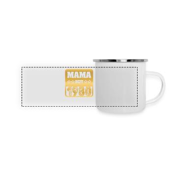1980 - Mug panoramique émaillé - blanc - Devant