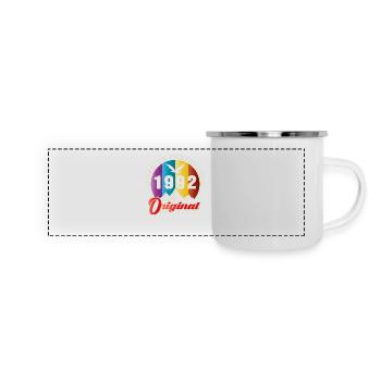 Perfektion 1992 - 32. Jubiläum, Original - Panorama Emaille-Tasse - Weiß - Vorne
