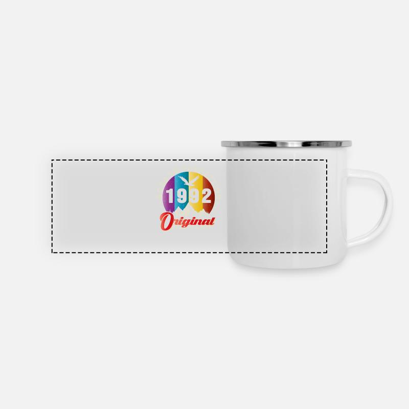 Perfektion 1992 - 32. Jubiläum, Original - Panorama Emaille-Tasse - Weiß