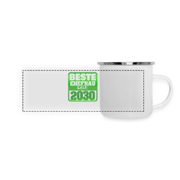 Ehe 2030 - Panorama Emaille-Tasse - Weiß - Vorne