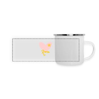Rom - Italien - Vatikanstadt - Kolosseum - Reise - Panorama Emaille-Tasse - Weiß - Vorne