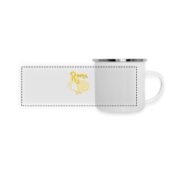 Rome - Italie - Cité du Vatican - Colisée - Voyage - Mug panoramique émaillé - blanc - Devant