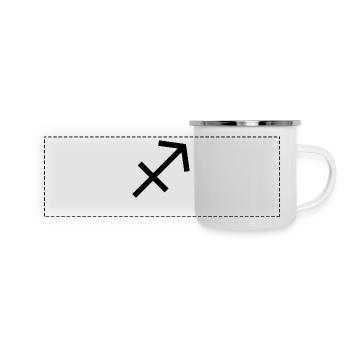 Signe du zodiaque Sagittaire, design exclusif de t-shirt - Mug panoramique émaillé - blanc - Devant