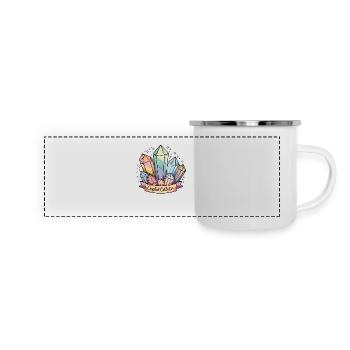 Collecteur de cristaux - Mug panoramique émaillé - blanc - Devant