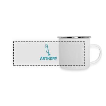 Blasmusik Anthony - Panorama Emaille-Tasse - Weiß - Vorne