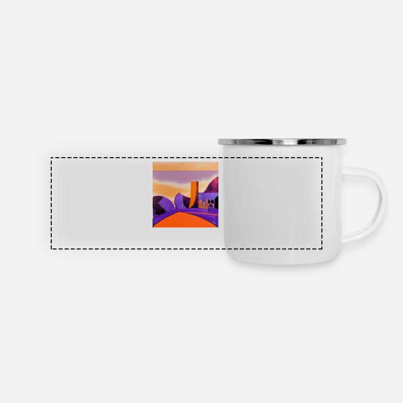 Un tel désert - Mug panoramique émaillé - blanc