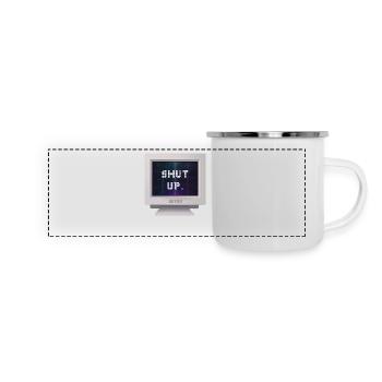 CRT Design - Shut Up - Mug panoramique émaillé - blanc - Devant