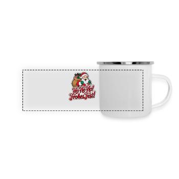 Santa Claus – Ho Ho Ho! Merry Christmas - Panoramic Camper Mug - white - Front