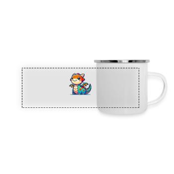 Dragon Cartoon - Panoramic Camper Mug - white - Front