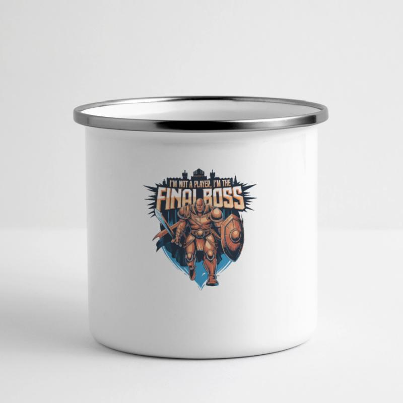 I'm the FinalBoss – Mächtiger Charakter Panorama Emaille-Tasse