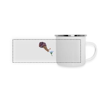 Fumoir d’escargots - Mug panoramique émaillé - blanc - Devant