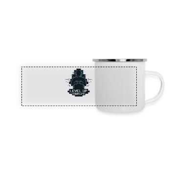 Améliorez votre vie Silhouette de joueur - Mug panoramique émaillé - blanc - Devant