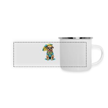 Dog Holidays Dog Holidays Hawaii Island Sea - Panoramic Camper Mug - white - Front