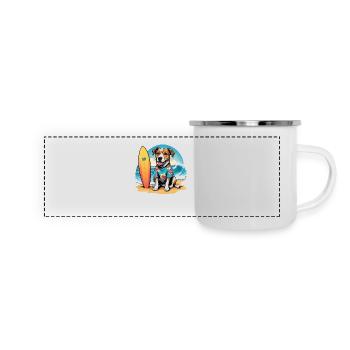 Dog Holidays Dog Holidays Hawaii Island Sea - Panoramic Camper Mug - white - Front