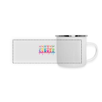Drôle de chimie science chimiste tubes à essai - Mug panoramique émaillé - blanc - Devant