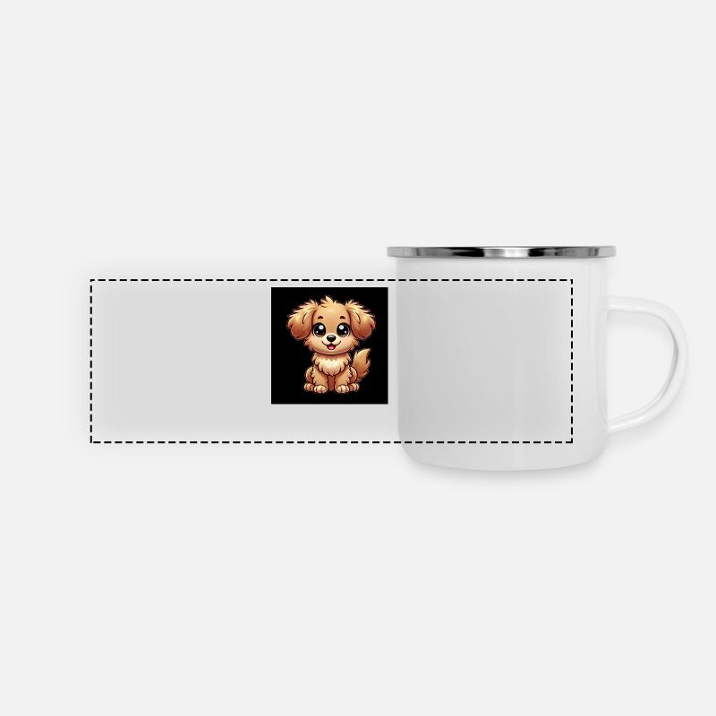 Cute Dog - Panoramic Camper Mug - white