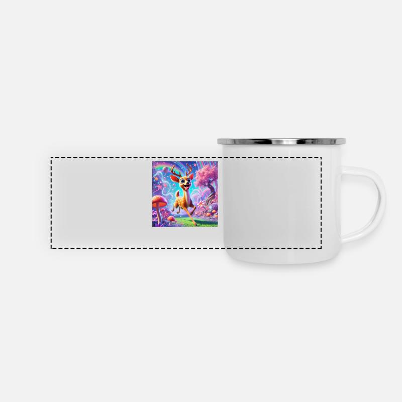 WONDER CHEVREUIL - Mug panoramique émaillé - blanc