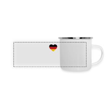 Allemagne Écriture minimaliste - Mug panoramique émaillé - blanc - Devant