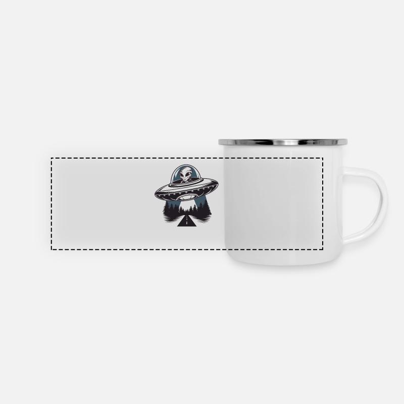 Alien Abduction - Panoramic Camper Mug - white