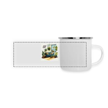 Salon d’amoureux des plantes - Mug panoramique émaillé - blanc - Devant