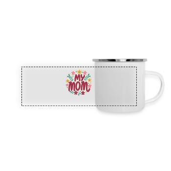 Ma Maman - Amour de l’Art Floral - Mug panoramique émaillé - blanc - Devant