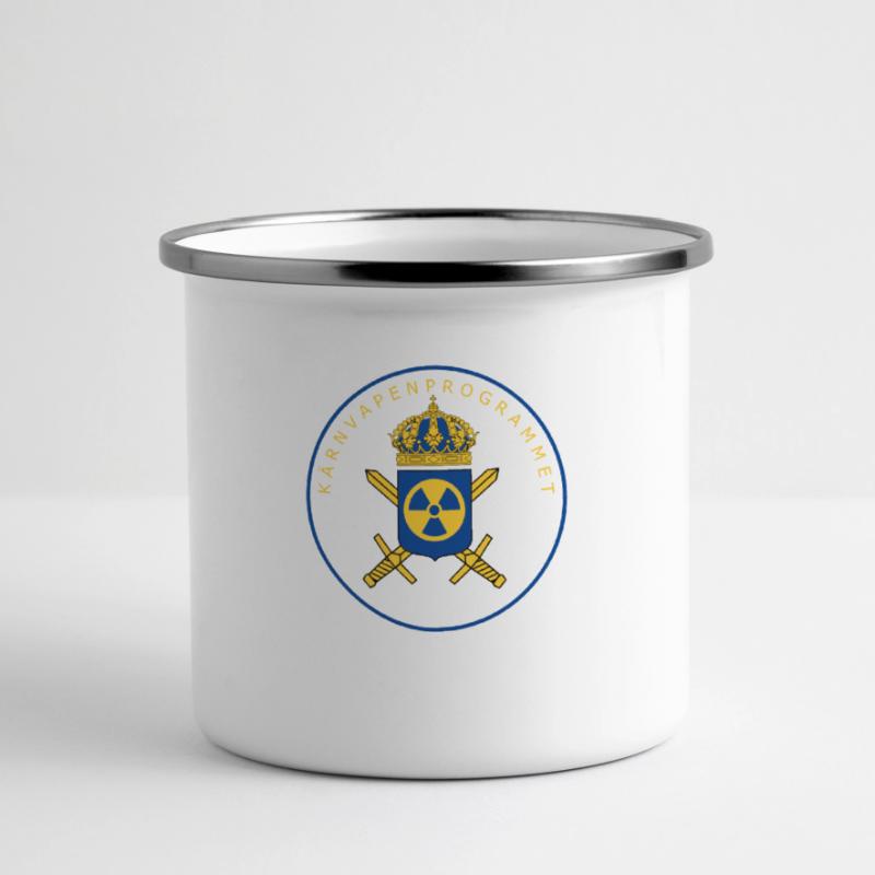 Das schwedische Atomwaffenprogramm Panorama Emaille-Tasse