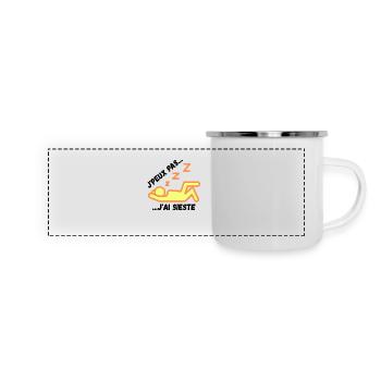 J'peux pas j'ai Sieste - Mug panoramique émaillé - blanc - Devant