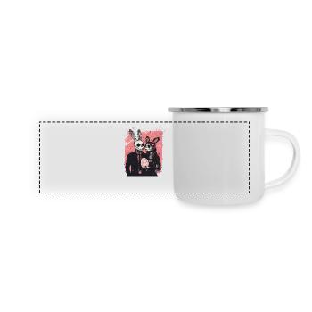 Couple de Pâques effrayant - Mug panoramique émaillé - blanc - Devant