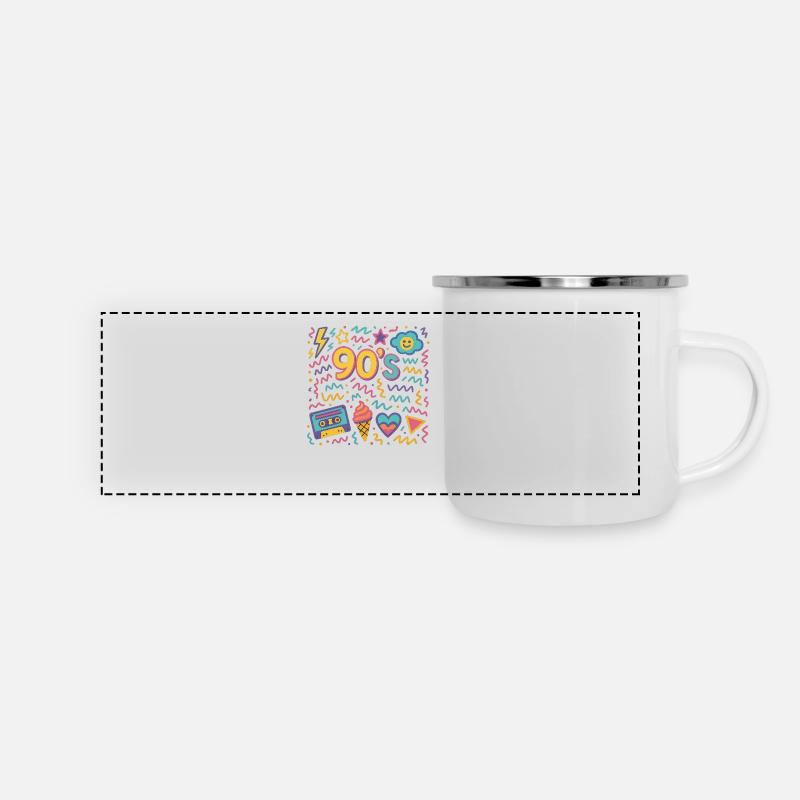 90's - Panoramic Camper Mug - white