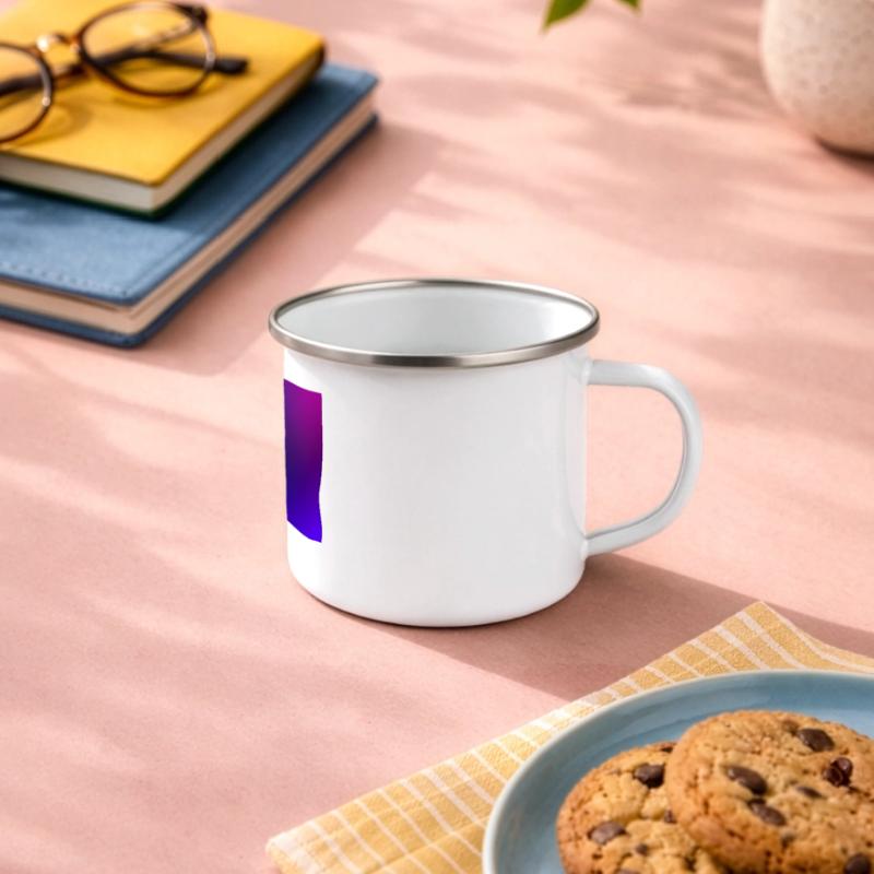 Conception de couleur de beauté. Mug panoramique émaillé