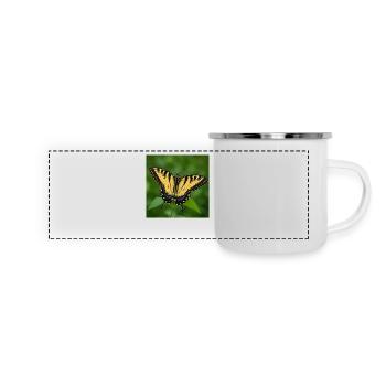 Eastern Tiger swallowtail - Panoramic Camper Mug - white - Front