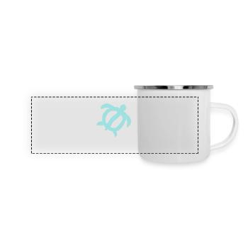 Shamanic turtle symbol - Protection and Abundance - Panoramic Camper Mug - white - Front