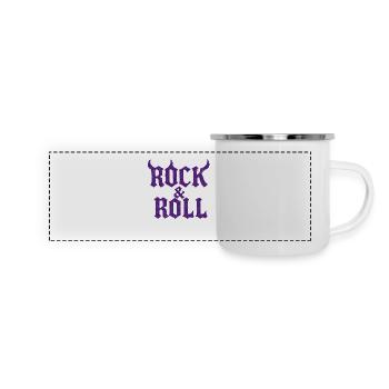 rock and roll with horns - Panoramic Camper Mug - white - Front