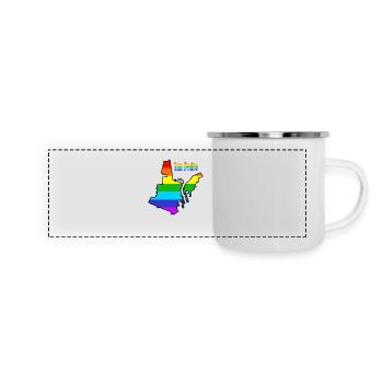 San pedro, Rainbow - Panoramic Camper Mug - white - Front