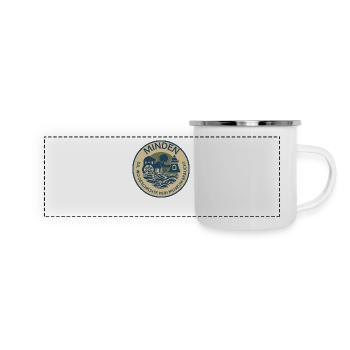 MINDEN – DA, WO GESCHICHTE KEIN MUSEUM BRAUCHT - Panorama Emaille-Tasse - Weiß - Vorne