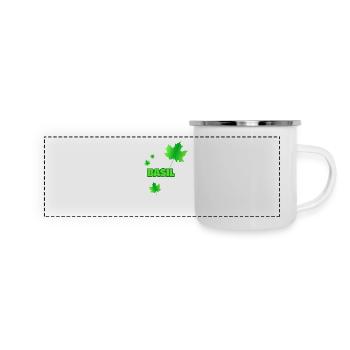Fortwirt Basil - Panorama Emaille-Tasse - Weiß - Vorne