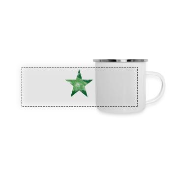 Camouflage vintage star - Panoramic Camper Mug - white - Front