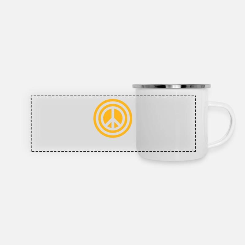 kreisicon32 - Panorama Emaille-Tasse - Weiß