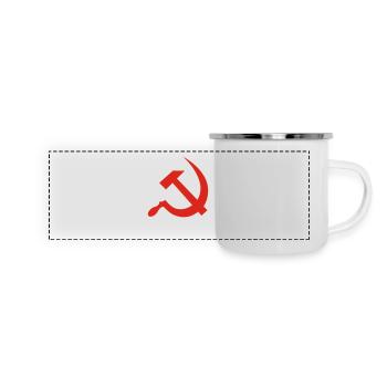 hammer and sickle / soviet union / russia - Panorama Emaille-Tasse - Weiß - Vorne