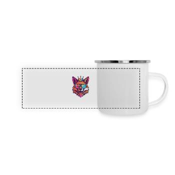 Fuchs Geburtstag Lustig Party - Panorama Emaille-Tasse - Weiß - Vorne